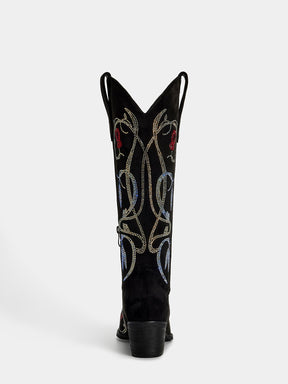 black-lily-pattern-mid-calf-cowgirl-boots