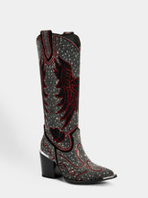 black_faux_suede_red_wing_heart_rhinestone_pointed_toe_cowgirl_boots