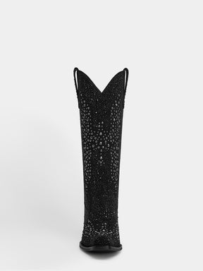 black_full_rhinestone_mid_calf_western_boots
