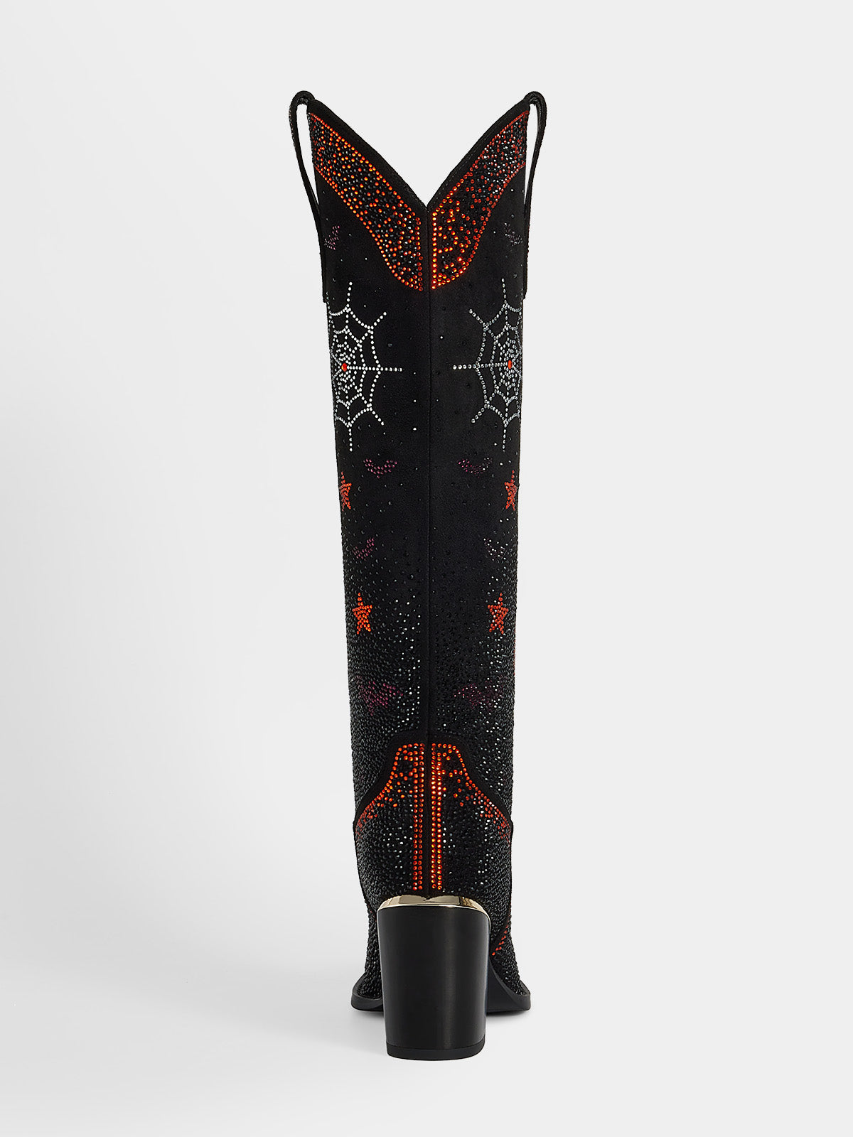 black_rhinestone_halloween_chunky_heel_cowgirl_boots