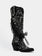 black_rhinestone_lace_bow_western_boots