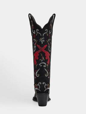 black_rhinestone_skull_block_heel_western_cowgirl_boots