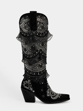 block_heel_ruffle_rhinestone_suede_western_boots
