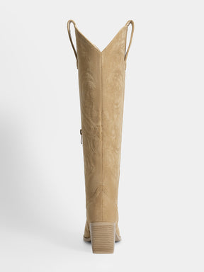 block_heel_suede_western_stitch_cowgirl_boots