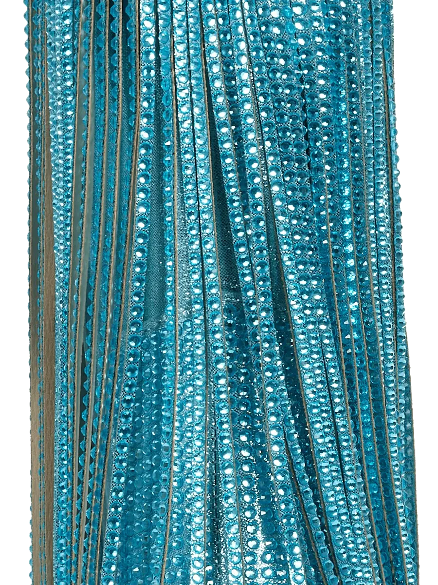 blue-fringe-rhinestone-western-ankle-boots-metallic-textured-fabric