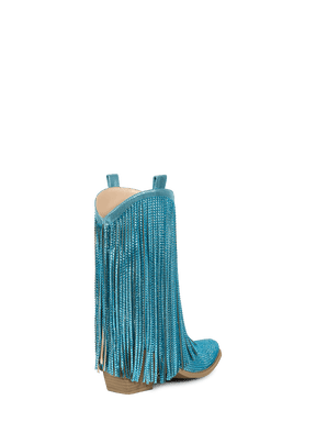 blue-fringe-rhinestone-western-ankle-boots-mid-heel