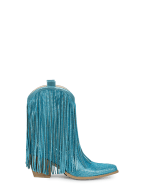 blue-fringe-rhinestone-western-ankle-boots-side-zipper