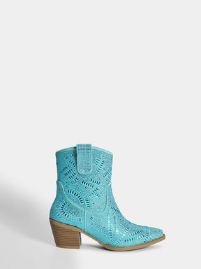 blue-full-rhinestones-western-inspired-glitter-ankle-boots-side-zipper