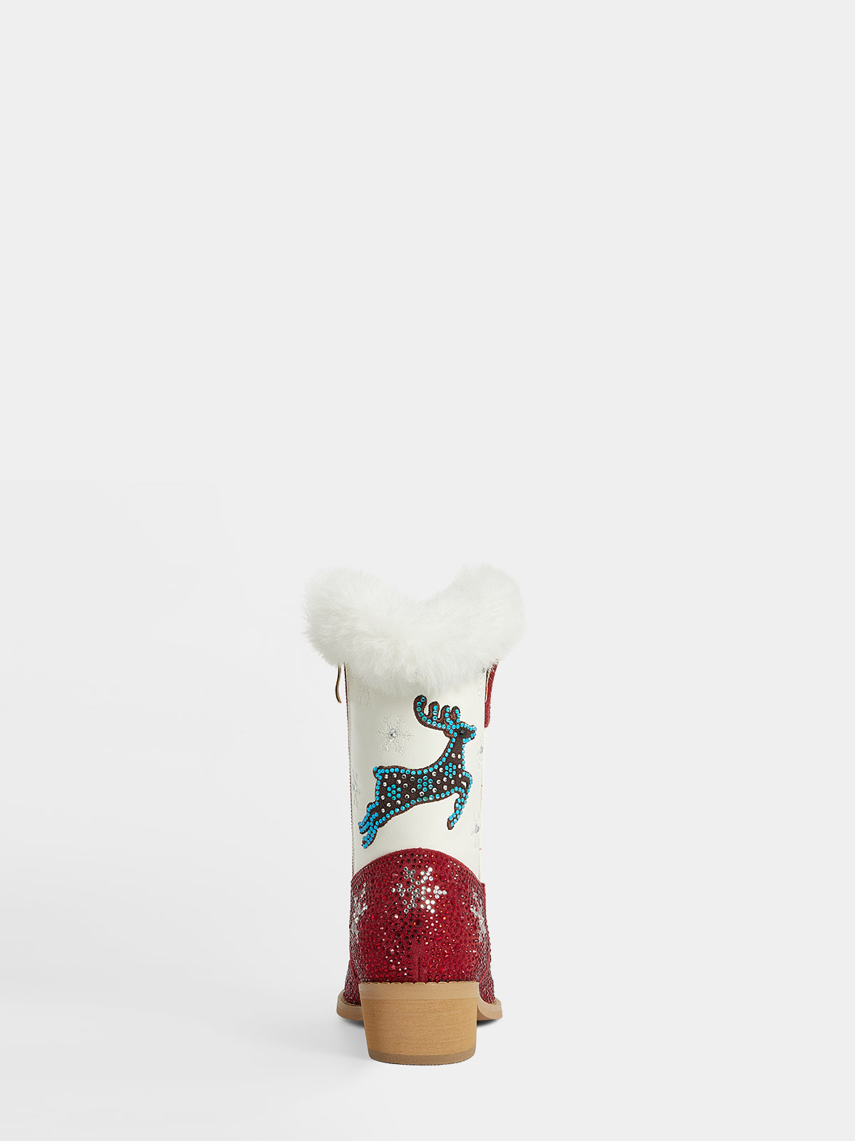 blue_reindeer_rhinestone_fur_cuff_christmas_boots