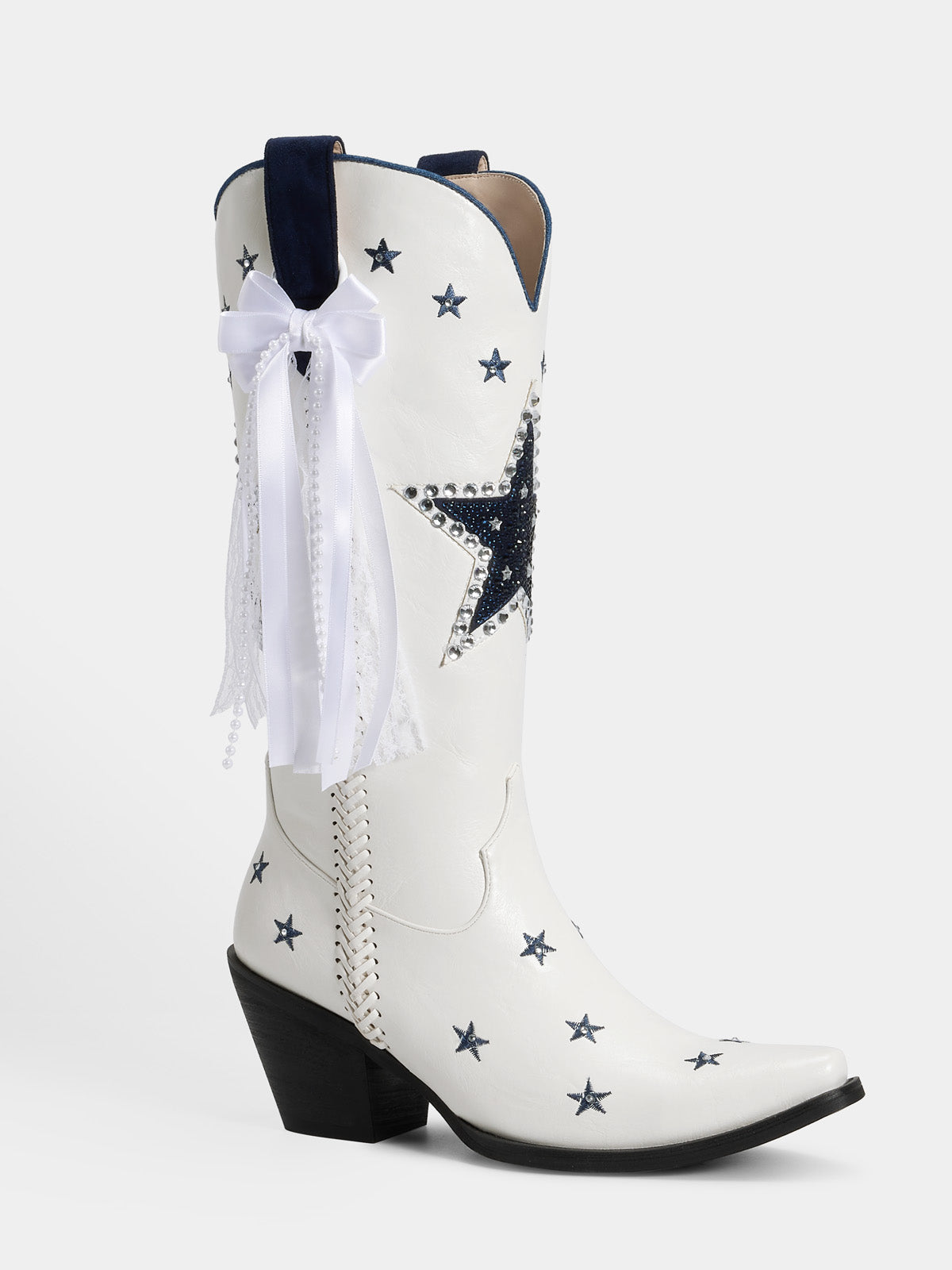Pearl White Boot Bows (No Standalone Shipping)