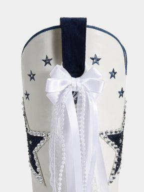 Pearl White Boot Bows (No Standalone Shipping)