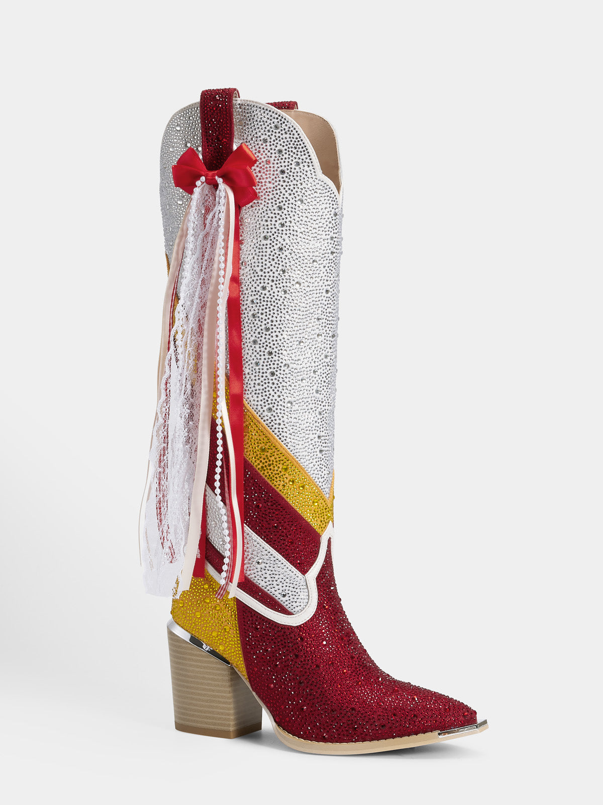 Red and White Boot Bows (No Standalone Shipping)