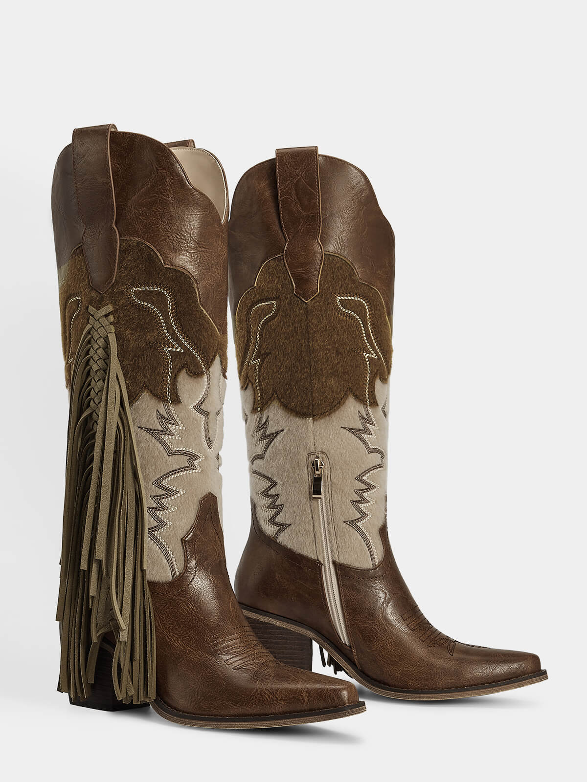 brown_dual_pair_fur_tassel_western_boots