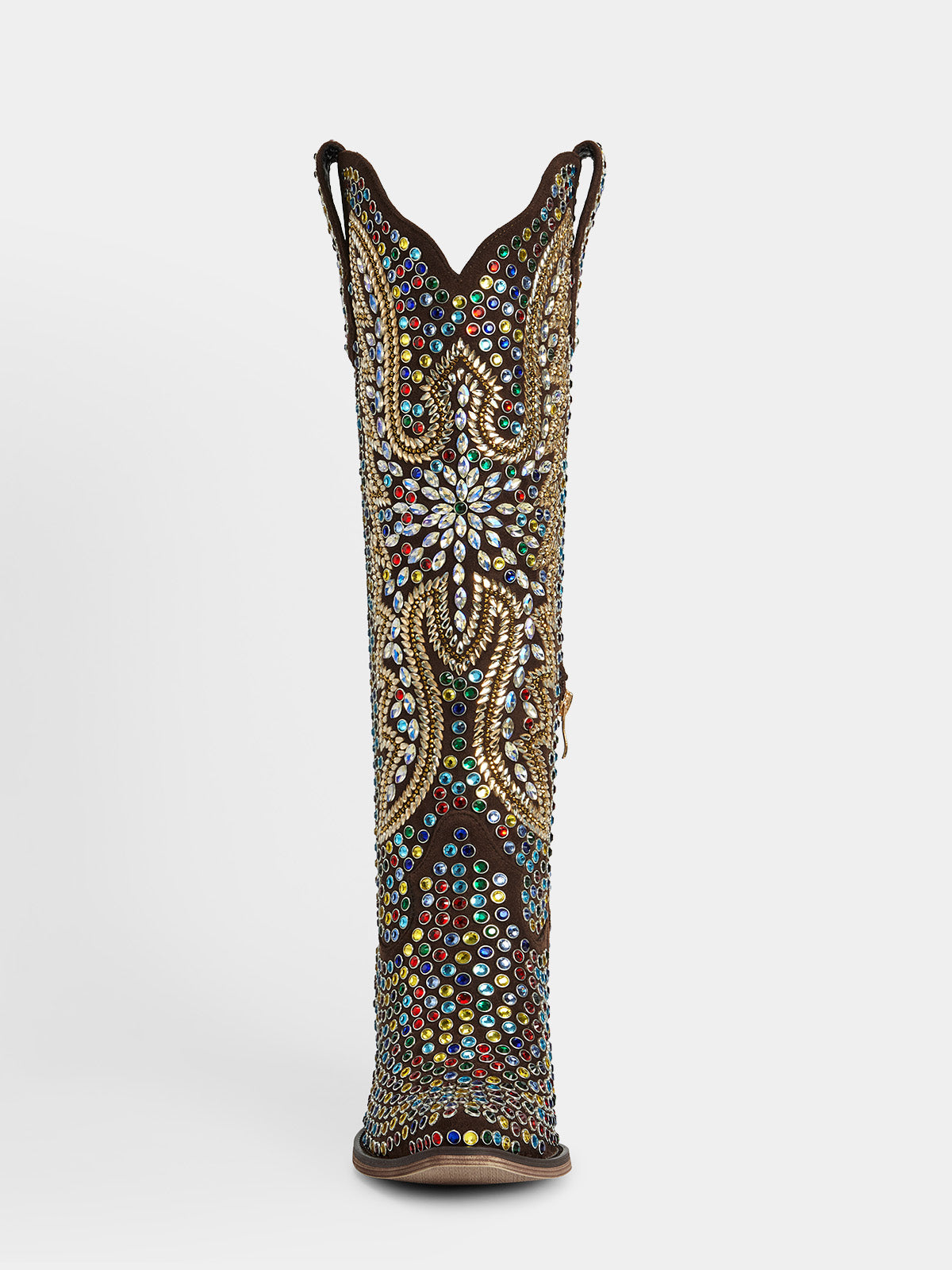 brown_multicolor_rhinestone_v_cut_shaft_western_boots