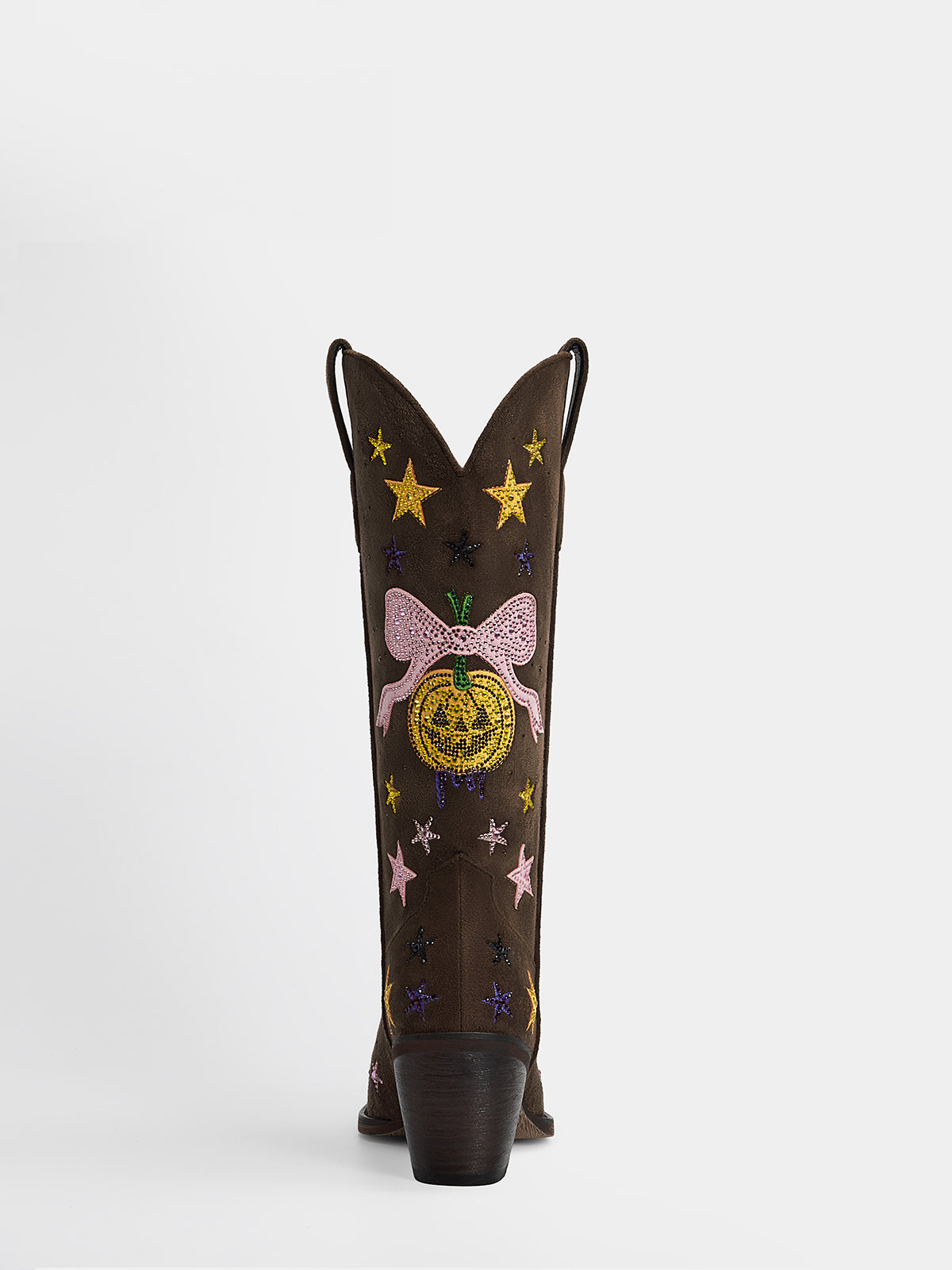 brown_rhinestone_pumpkin_bow_star_block_heel_western_boots