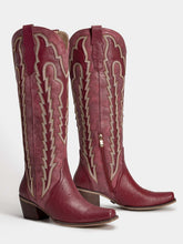 burgundy_pu_leather_knee_high_western_embroidered_cowgirl_boots