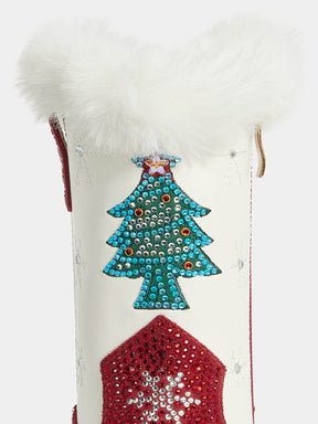 christmas_tree_rhinestone_fur_cuff_boots