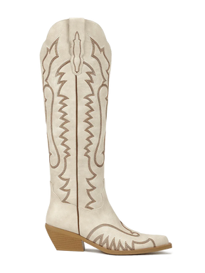 cowboy beige boots by wetkiss