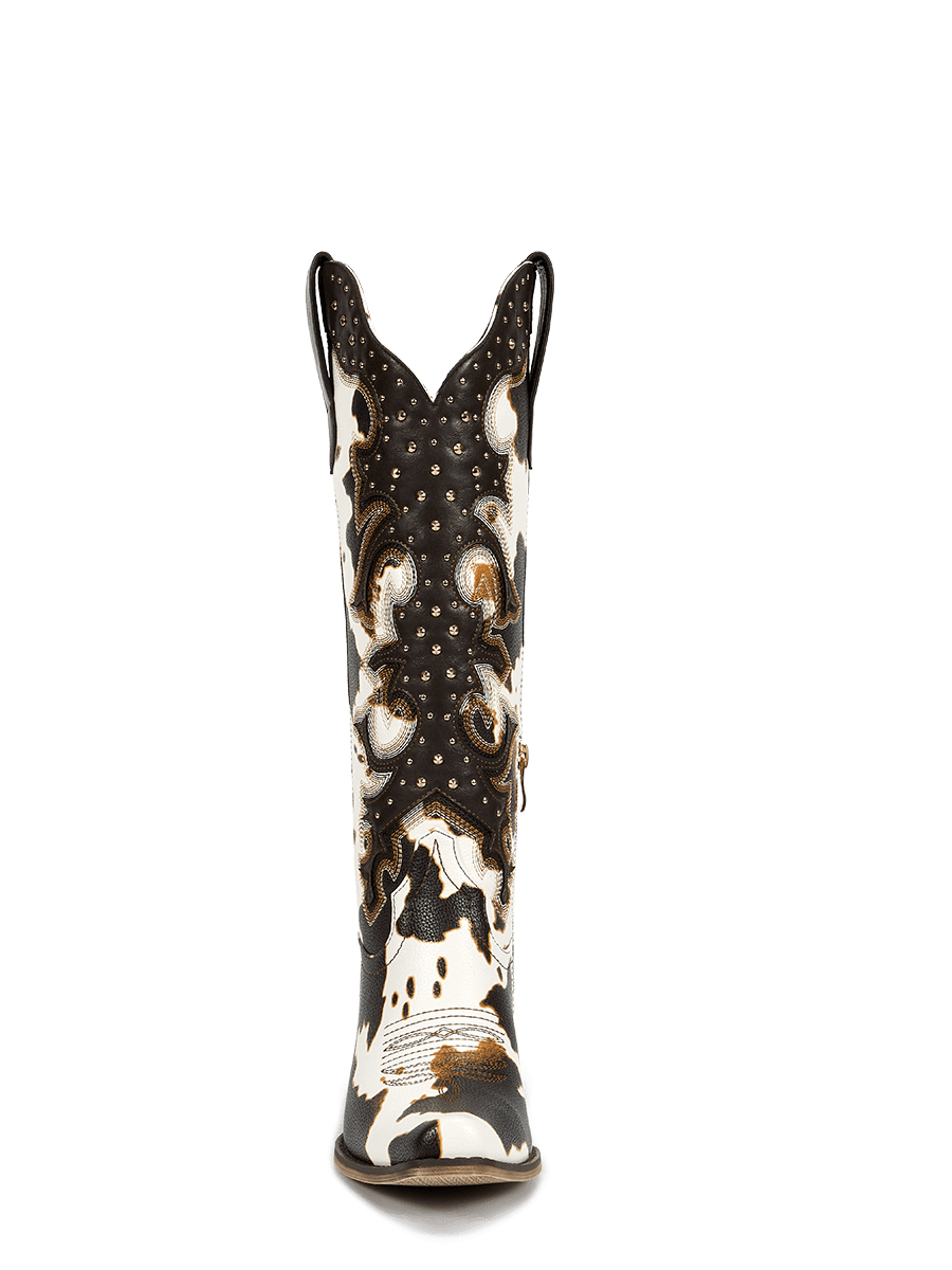 dark-brown-and-white-embroidered-cow-print-cowgirl-boots-mid-calf