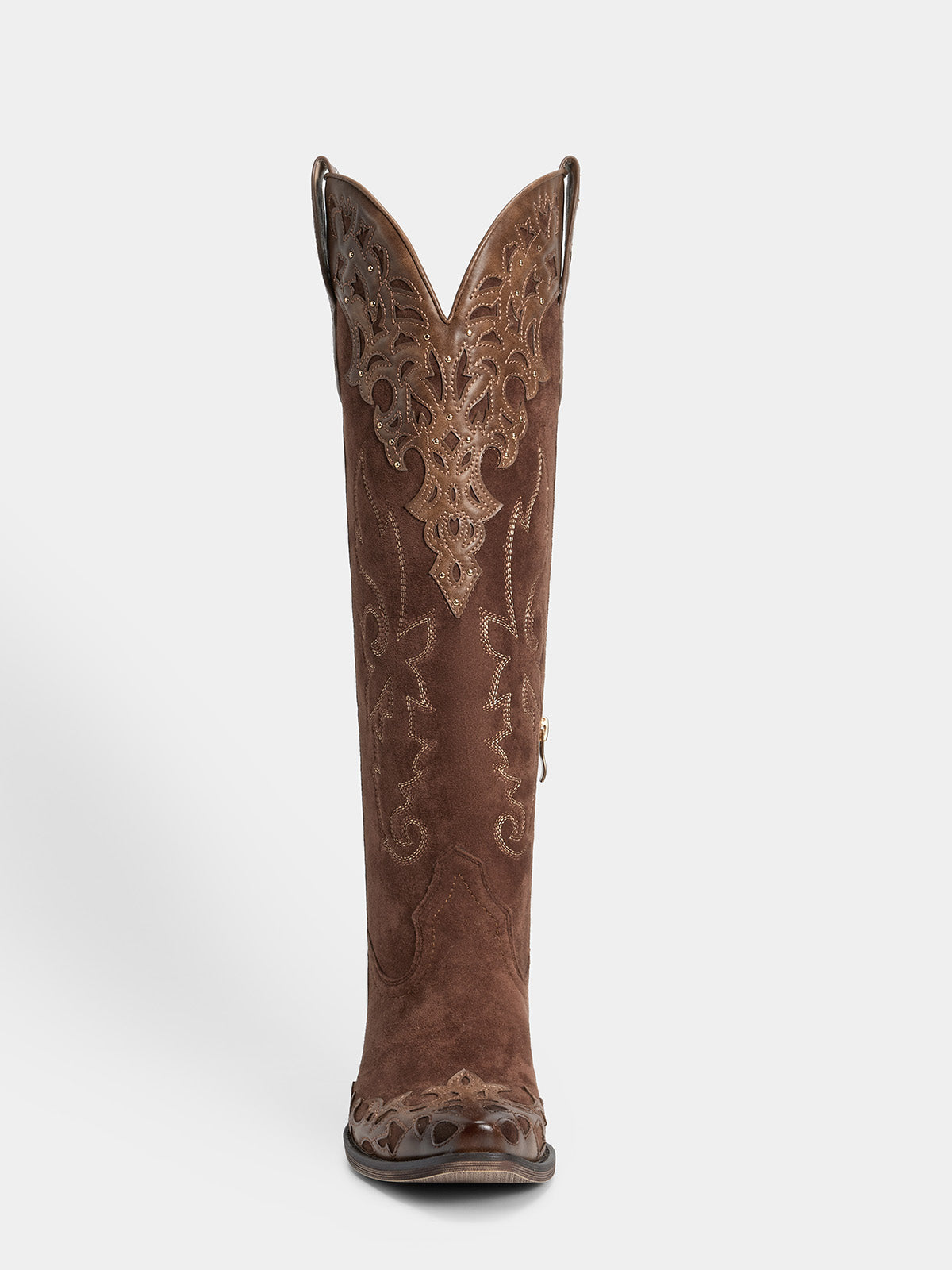dark-brown-embossed-leather-embroidered-western-boots-knee-high