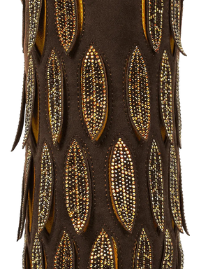 dark-brown-fold-over-dangle-leaves-faux-suede-western-cowgirl-boots