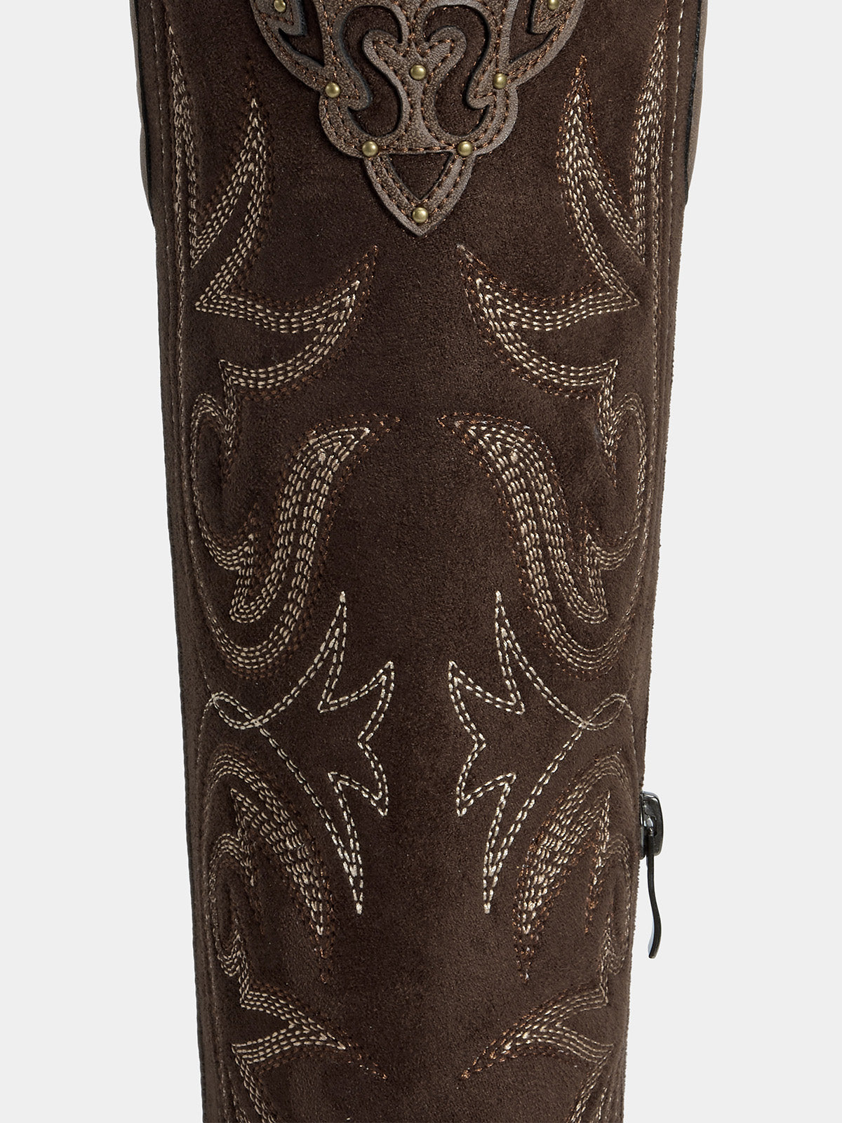 dark-brown-gradient-embroidered-wings-western-boots-faux-suede