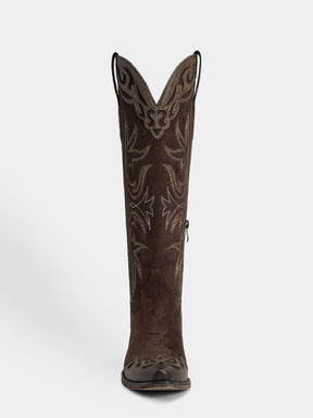 dark-brown-gradient-embroidered-wings-western-boots-knee-high