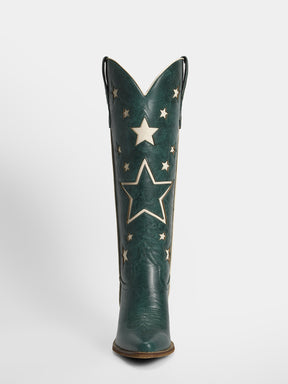 dark-green-cutout-star-pattern-cowgirl-boots-knee-high