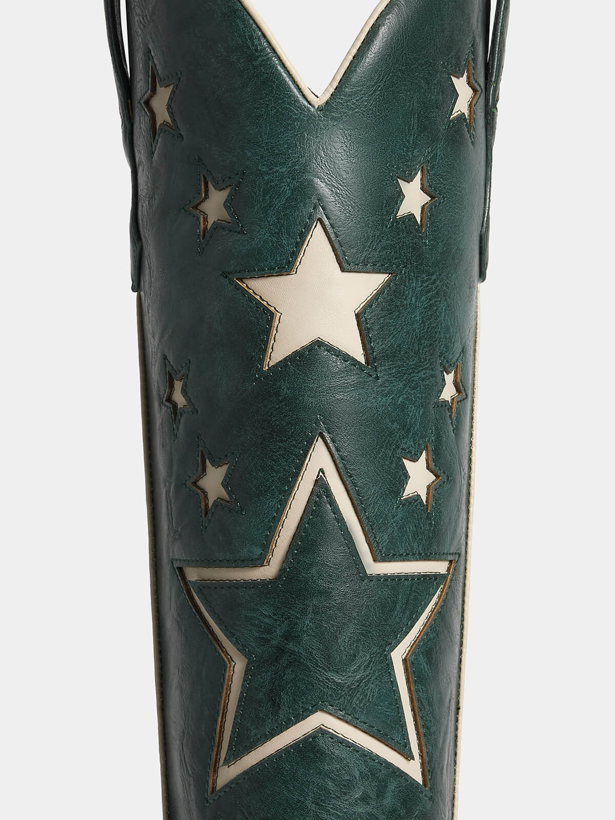 dark-green-cutout-star-pattern-cowgirl-boots-pu