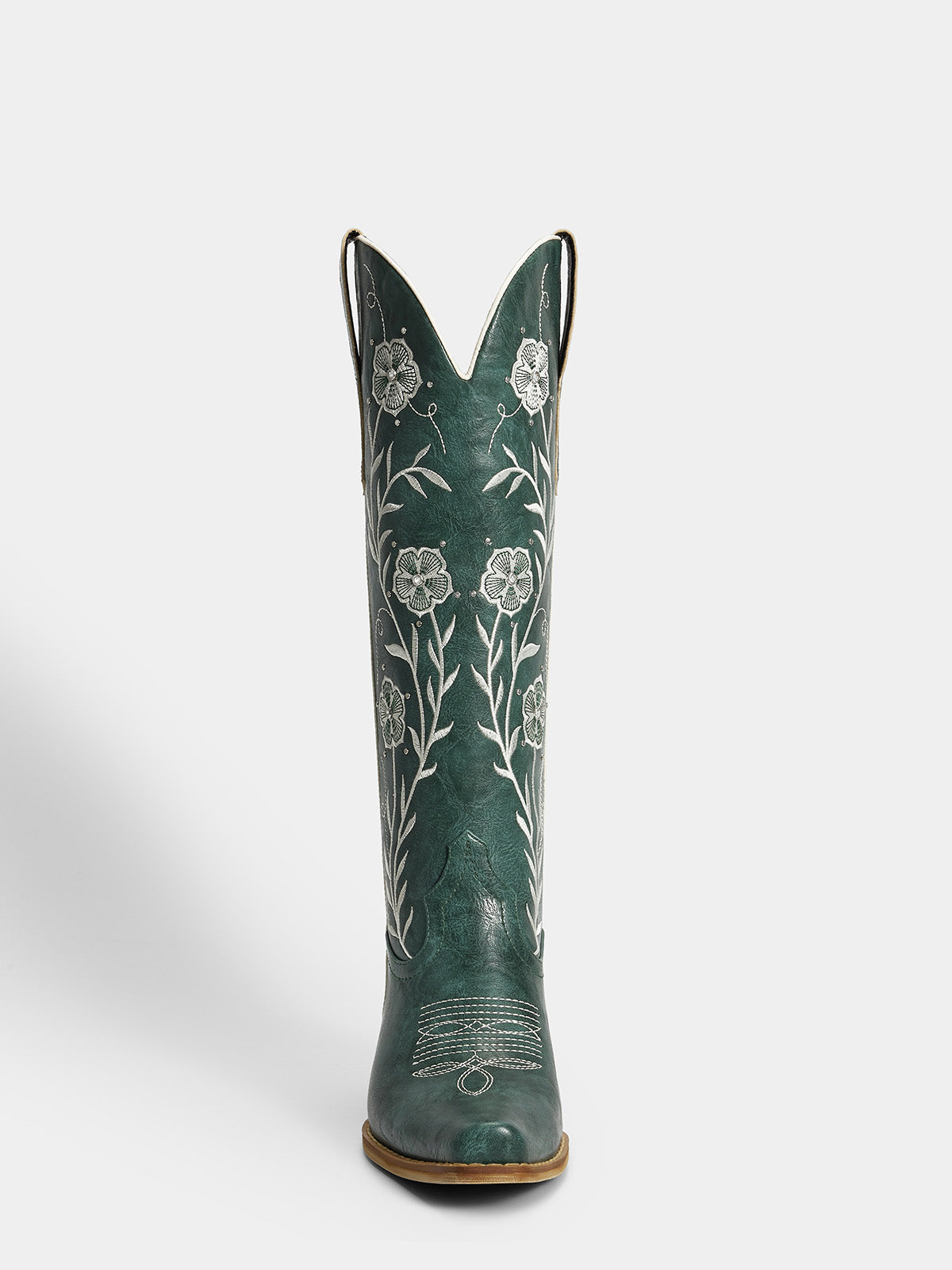 dark-green-embroidered-floral-motifs-cowgirl-boots-knee-high