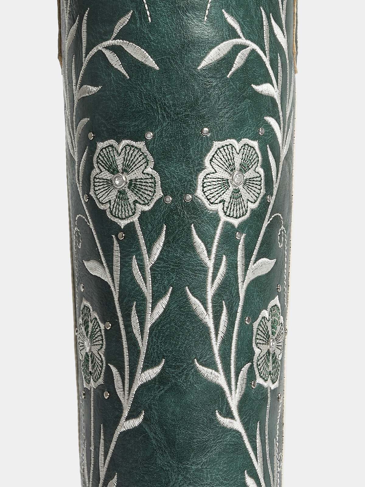 dark-green-embroidered-floral-motifs-cowgirl-boots-pu