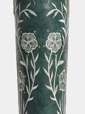 dark-green-embroidered-floral-motifs-cowgirl-boots-pu