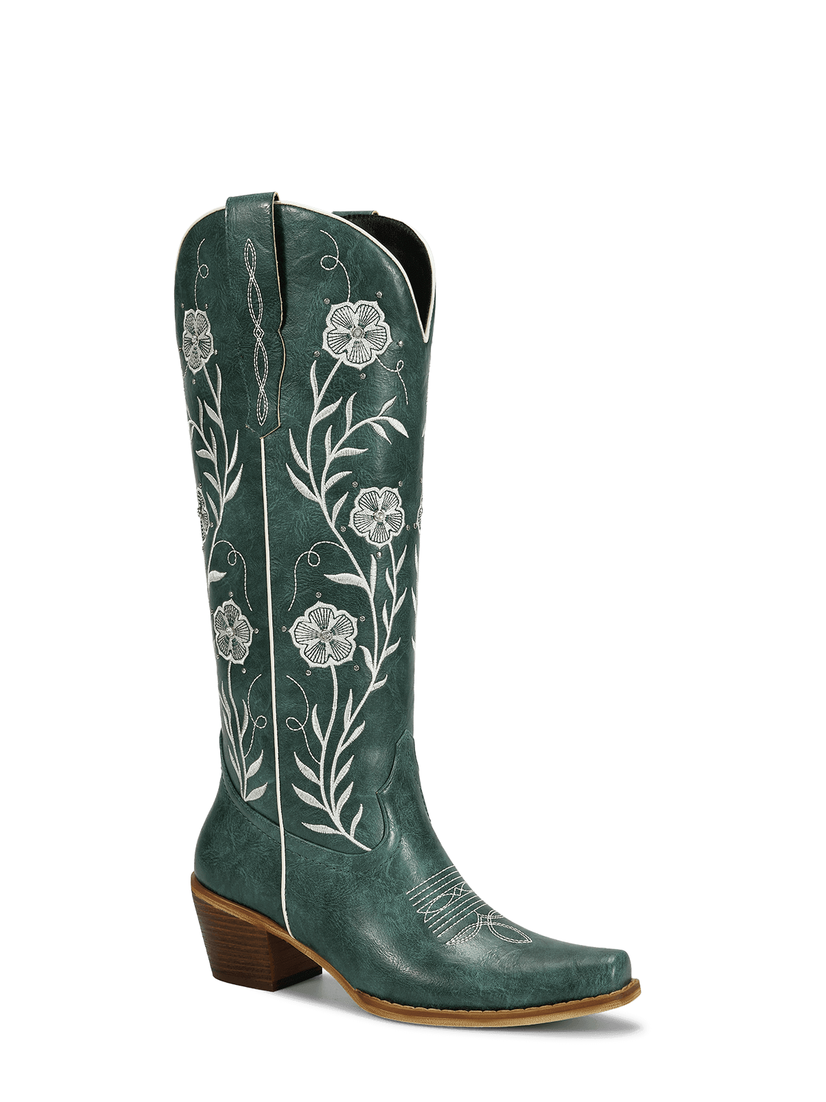dark-green-embroidered-floral-motifs-cowgirl-boots