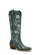 dark-green-embroidered-floral-motifs-cowgirl-boots