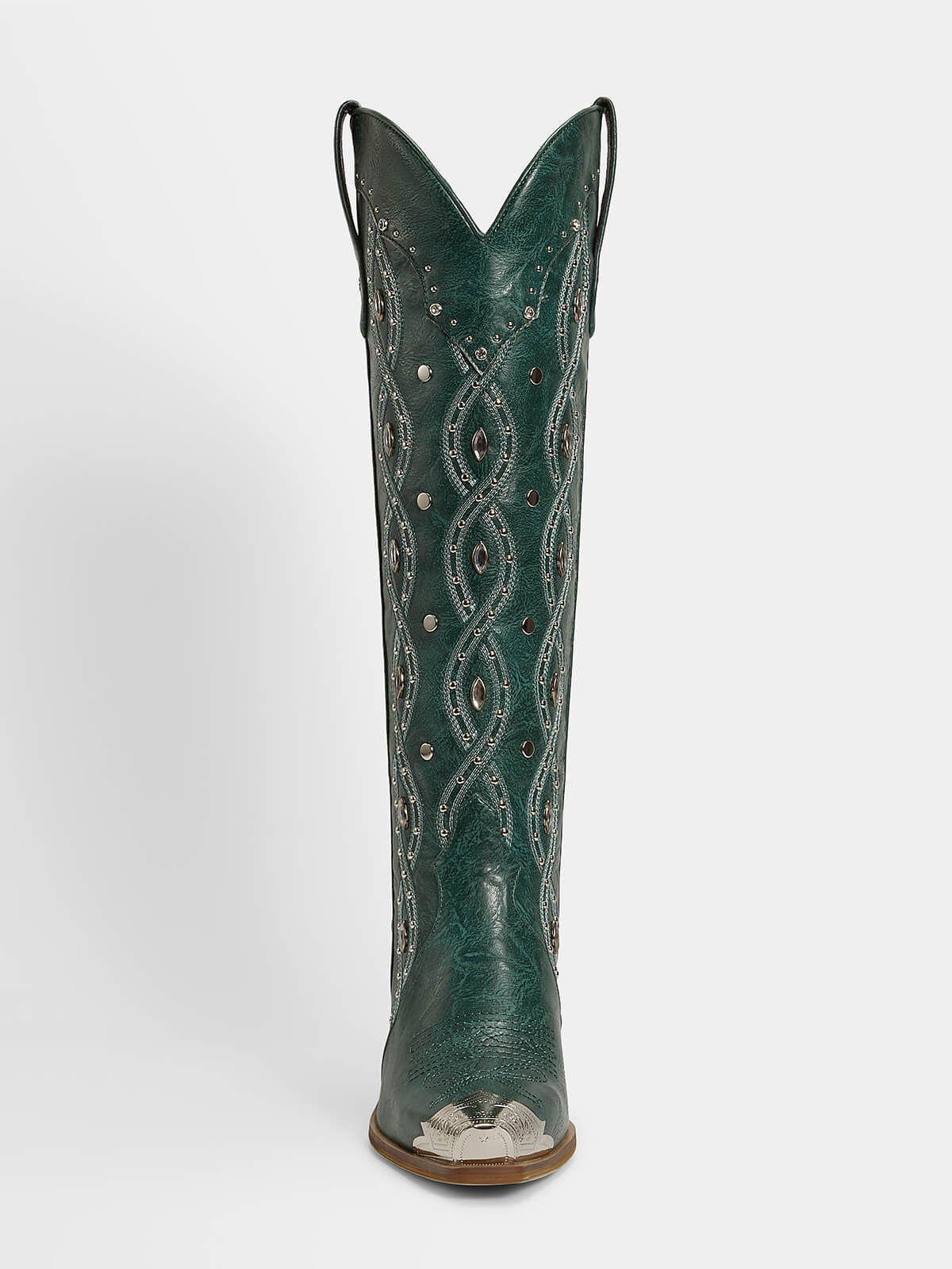 dark-green-embroidered-riveted-and-gemstone-western-boots-knee-high