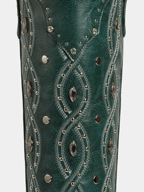 dark-green-embroidered-riveted-and-gemstone-western-boots-pu