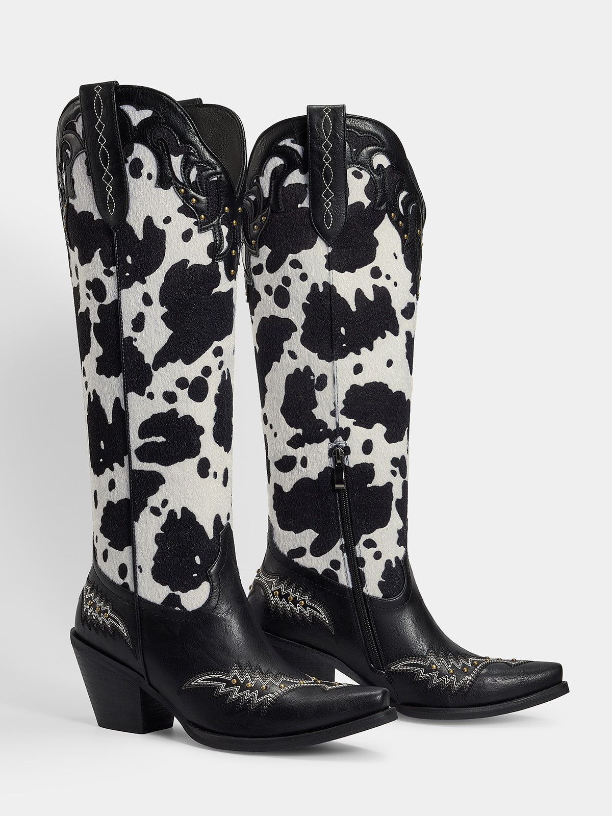 embroidered-rivets-cow-print-cowgirl-boots-pair