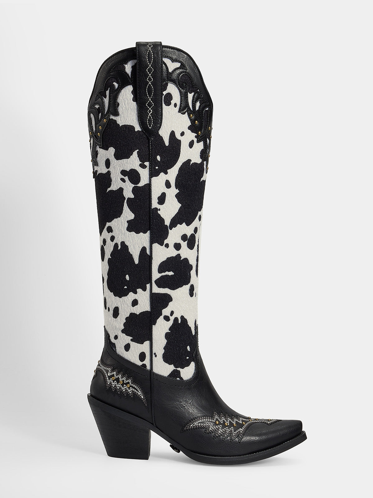 embroidered-rivets-cow-print-cowgirl-boots-side-zipper
