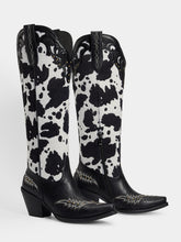 embroidered-rivets-cow-print-western-boots-side-zipper