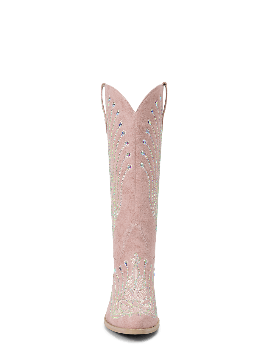 faded-pink-embroidered-leaf-bridal-cowboy-boots-knee-high
