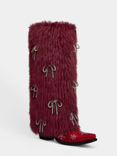 fluffy_fur_scattered_crystal_bow_western_boot