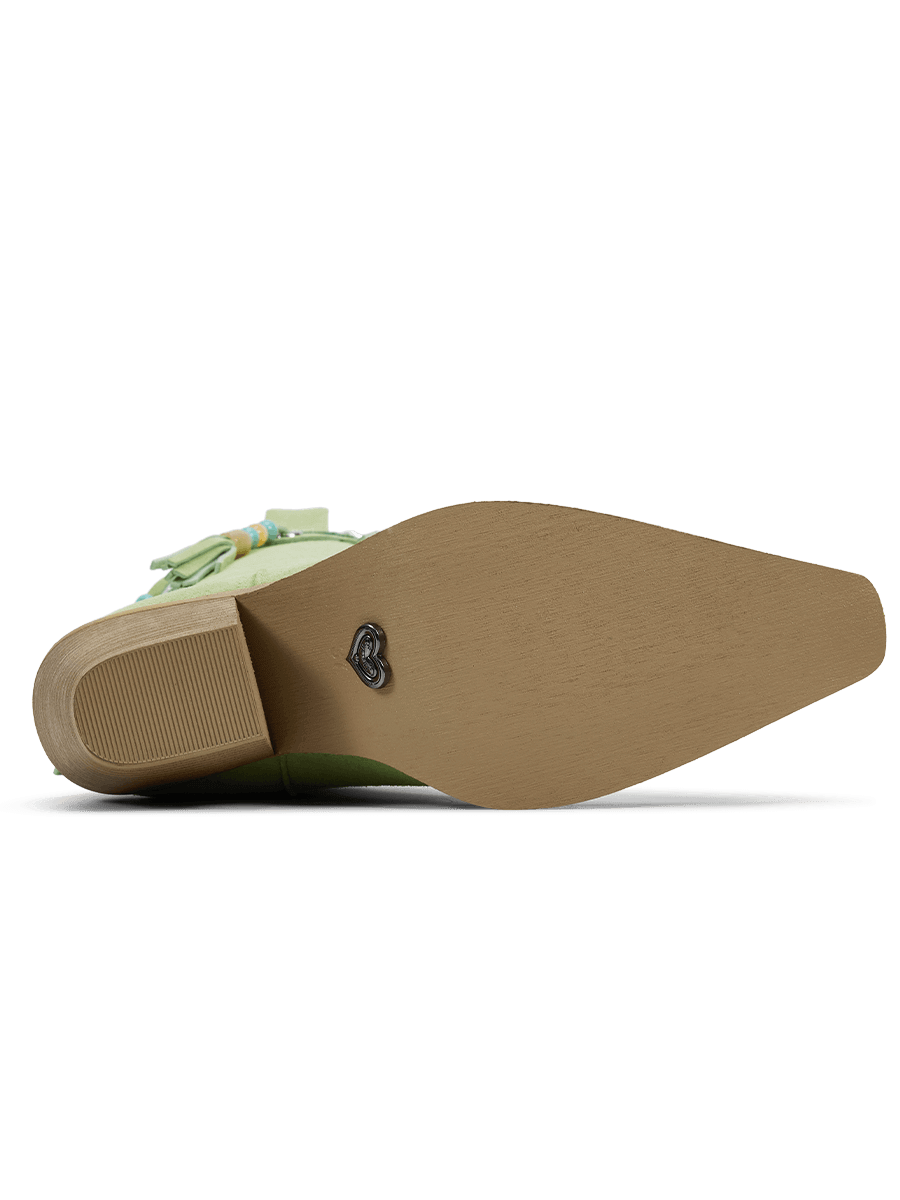 fresh-green-beaded-tassel-charms-cowgirl-boots-rubber