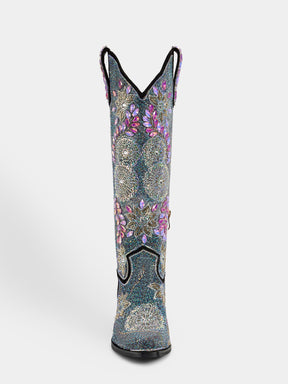 glitter_blue_pink_rhinestone_floral_western_cowgirl_boots