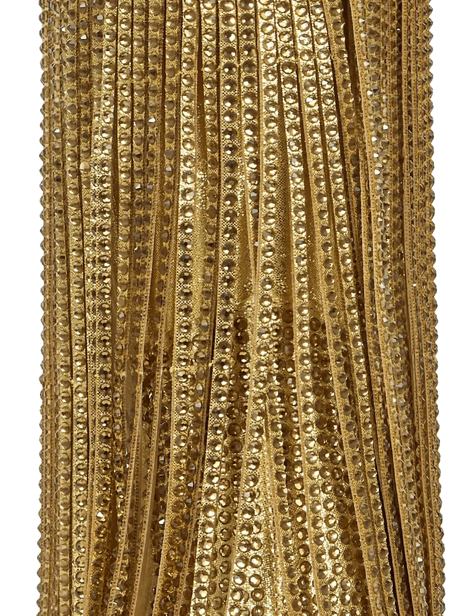 gold-fringe-rhinestone-western-ankle-boots-metallic-textured-fabric