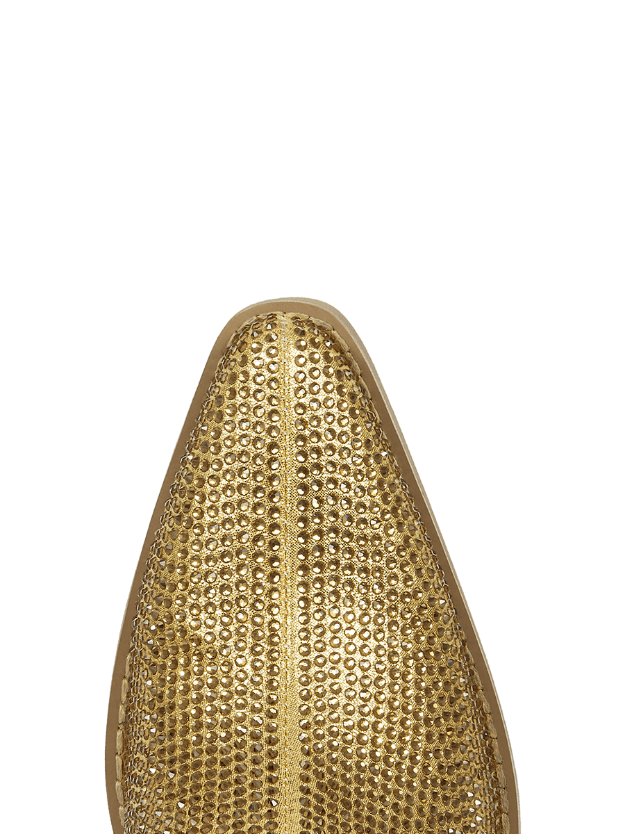 gold-fringe-rhinestone-western-ankle-boots-pointy