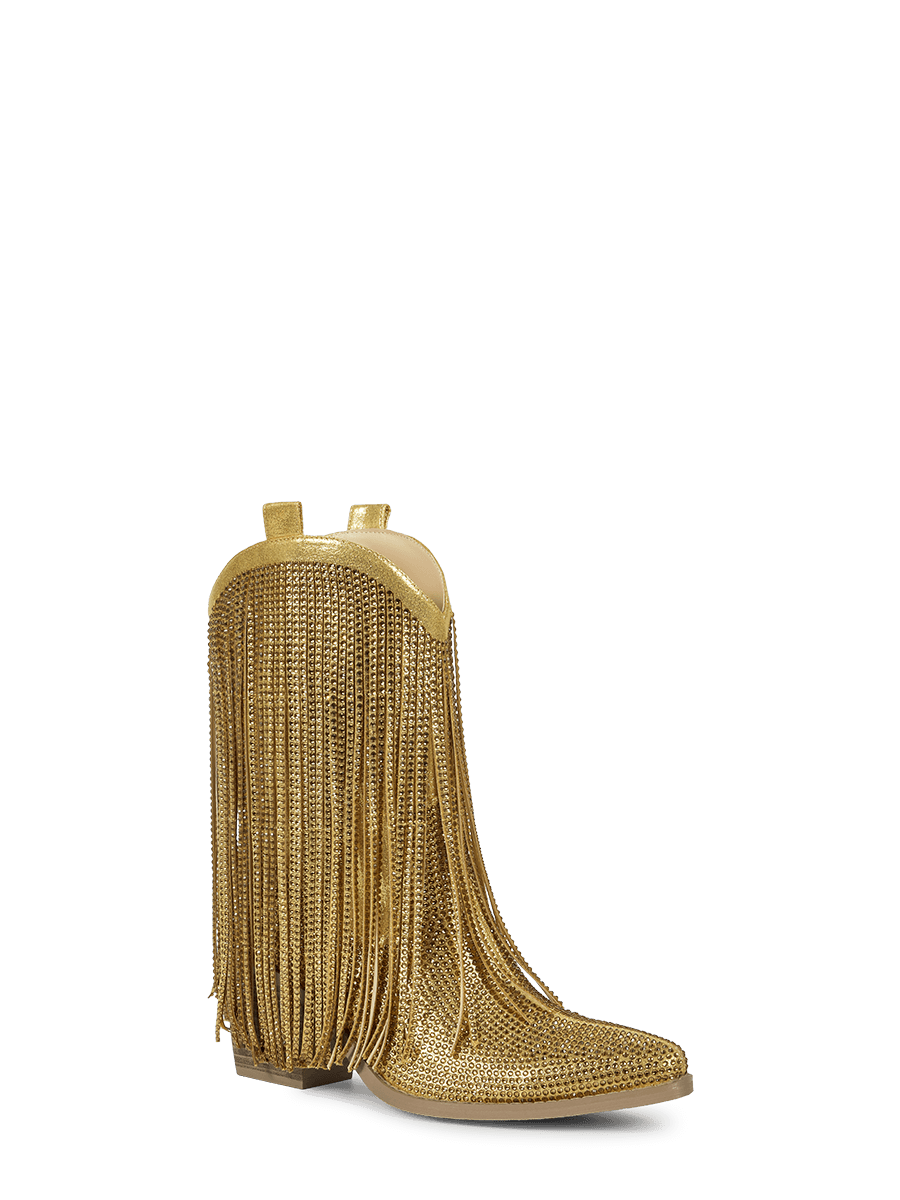 gold-fringe-rhinestone-western-ankle-boots