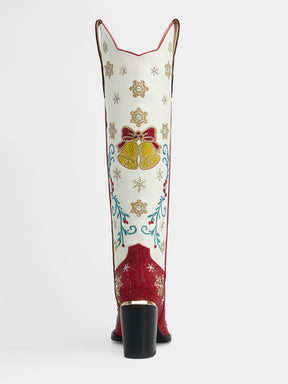 golden_bell_christmas_rhinestone_cowgirl_boots