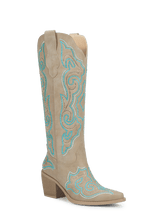 gray-and-blue-cloud-patterned-cowgirl-boots