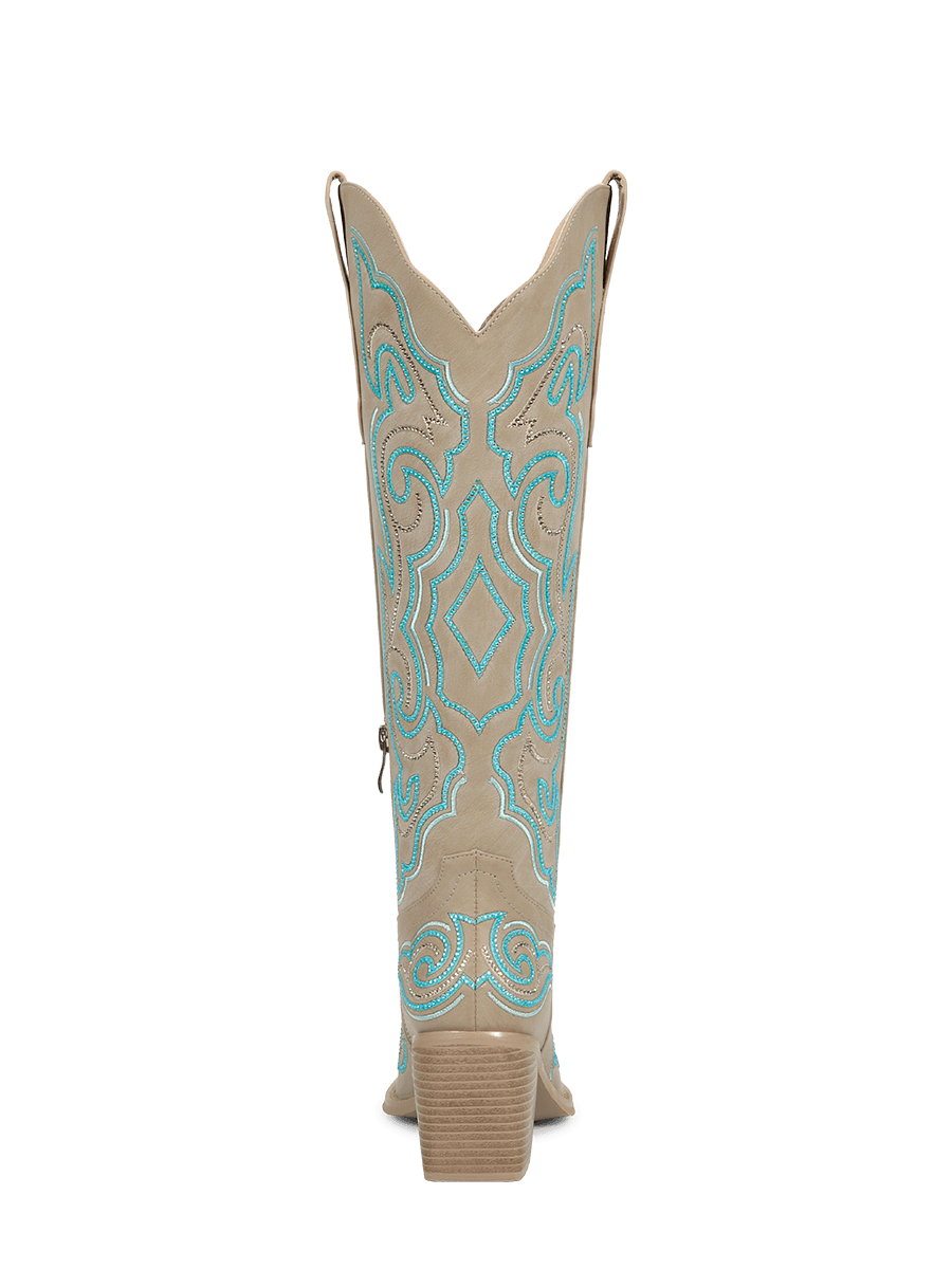 gray-and-blue-cloud-patterned-mid-heel-cowgirl-boots