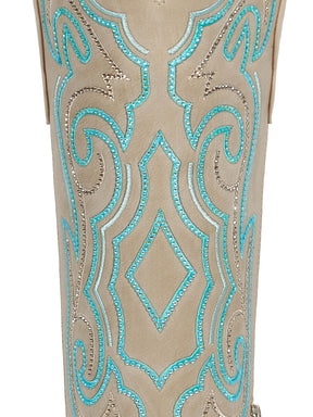 gray-and-blue-cloud-patterned-pu-cowgirl-boots